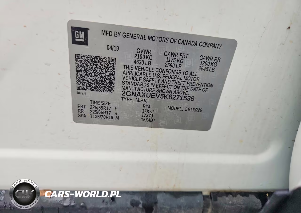 2019 Chevrolet Equinox Lt VIN:2GNAXUEV5K6271536 - 12