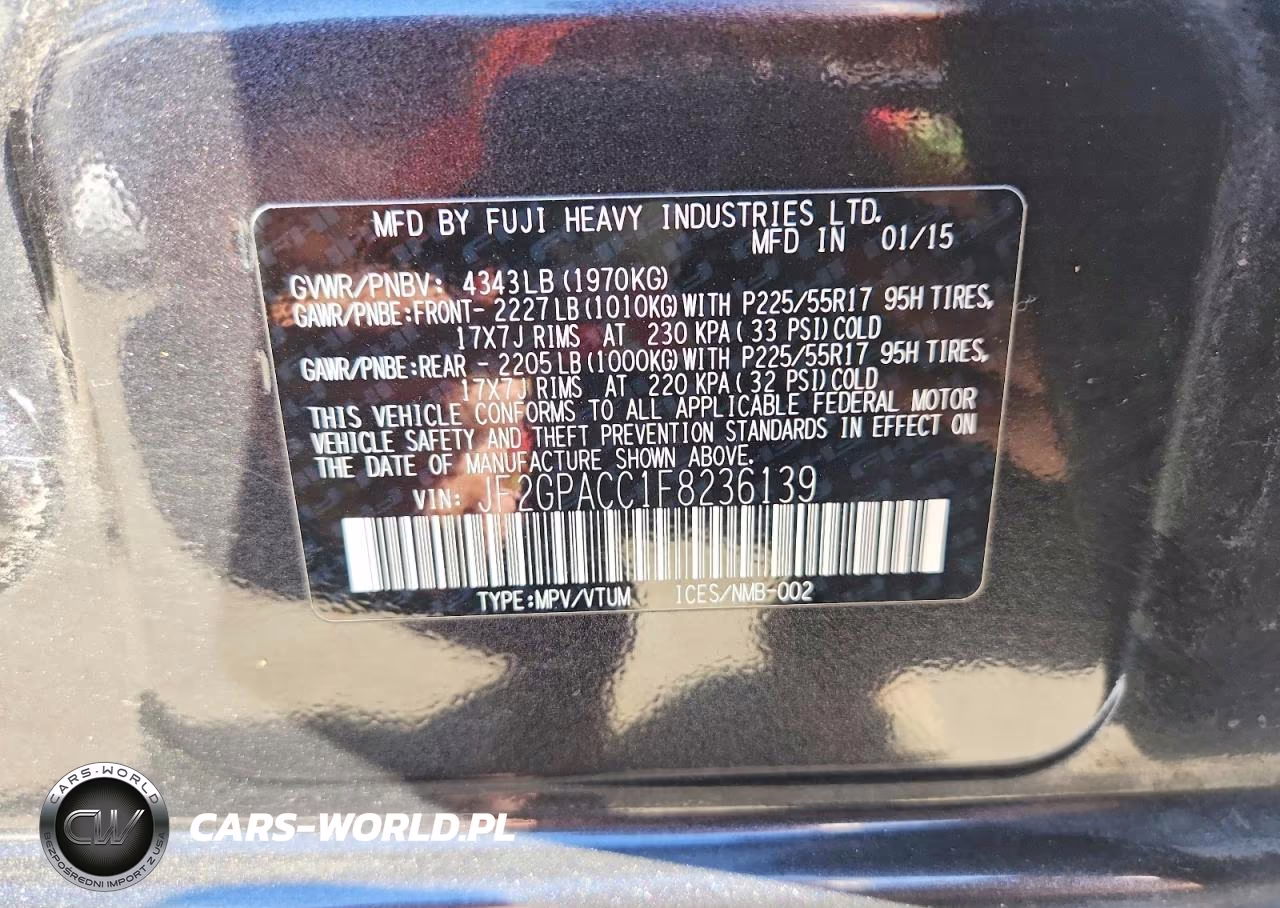 2015 Subaru Xv Crosstrek 2.0 Premium VIN:JF2GPACC1F8236139 - 12