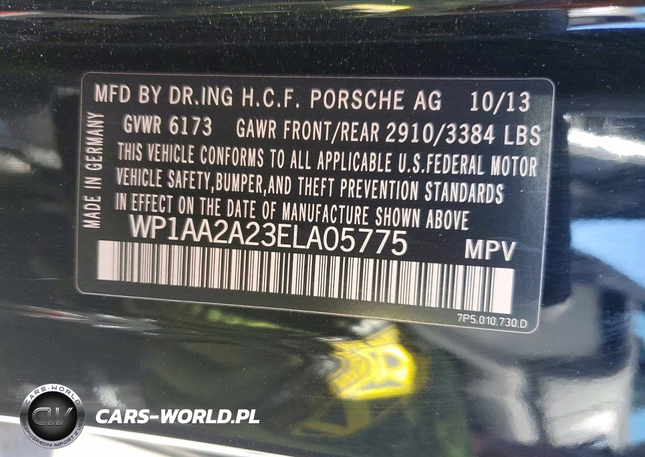 2014 Porsche Cayenne VIN:WP1AA2A23ELA05775 - 13