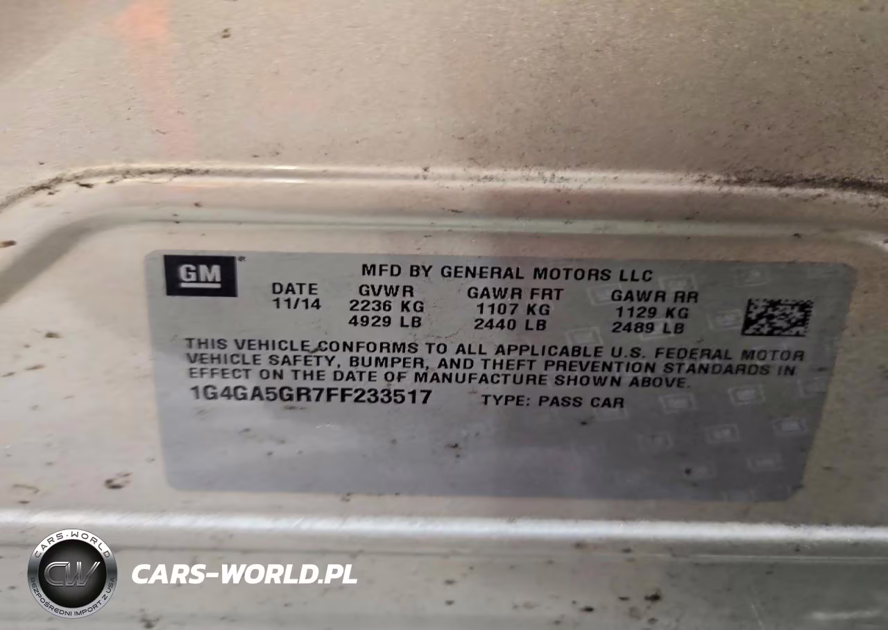 2015 Buick Lacrosse VIN:1G4GA5GR7FF233517 - 12