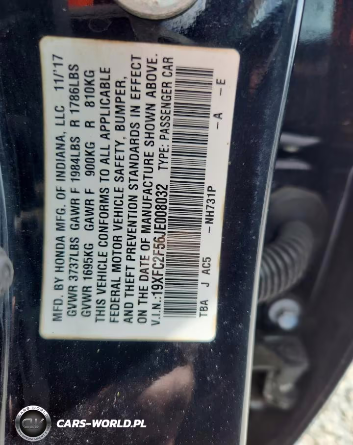 2018 Honda Civic Lx VIN:19XFC2F56JE008032 - 12