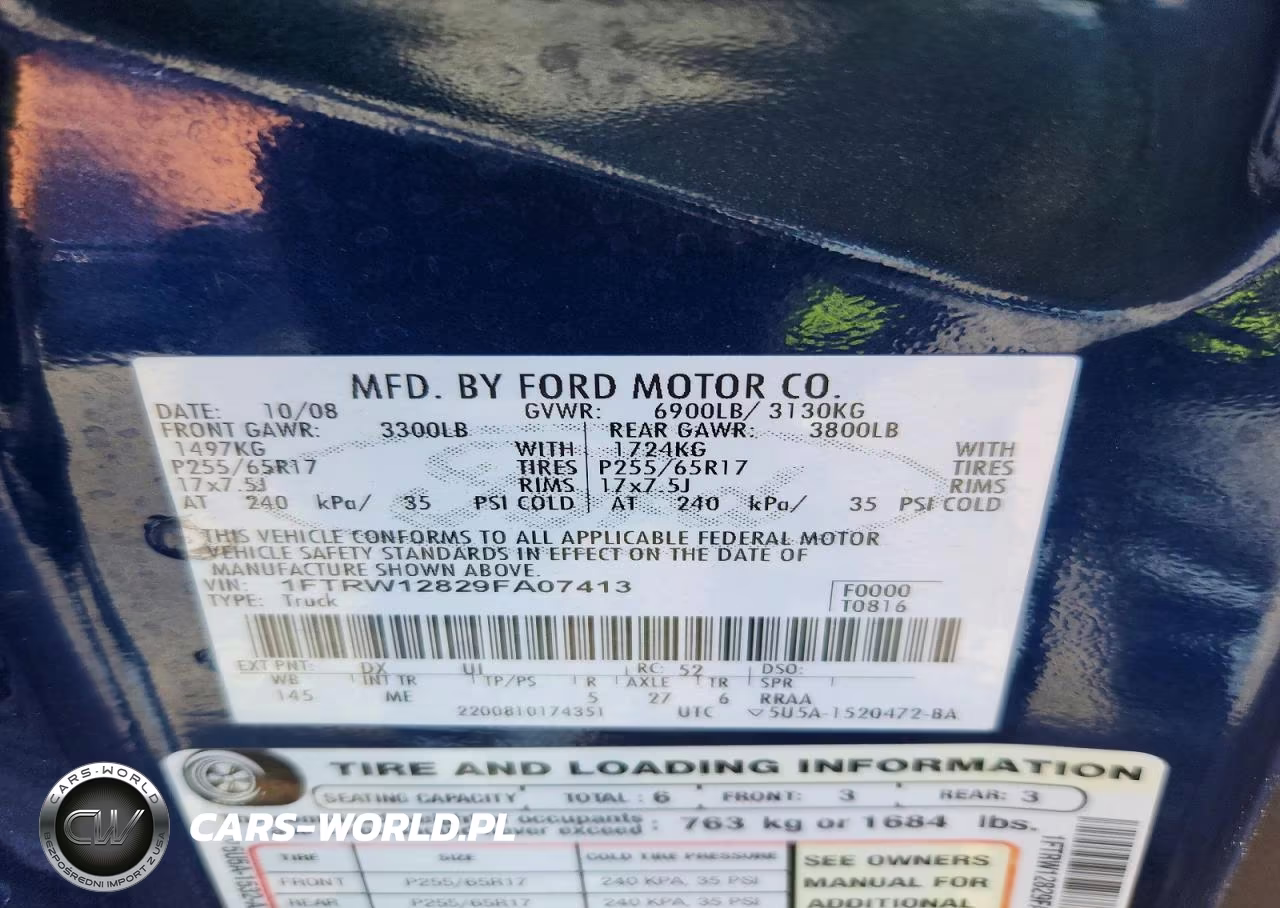 2009 Ford F150 Supercrew VIN:1FTRW12829FA07413 - 12