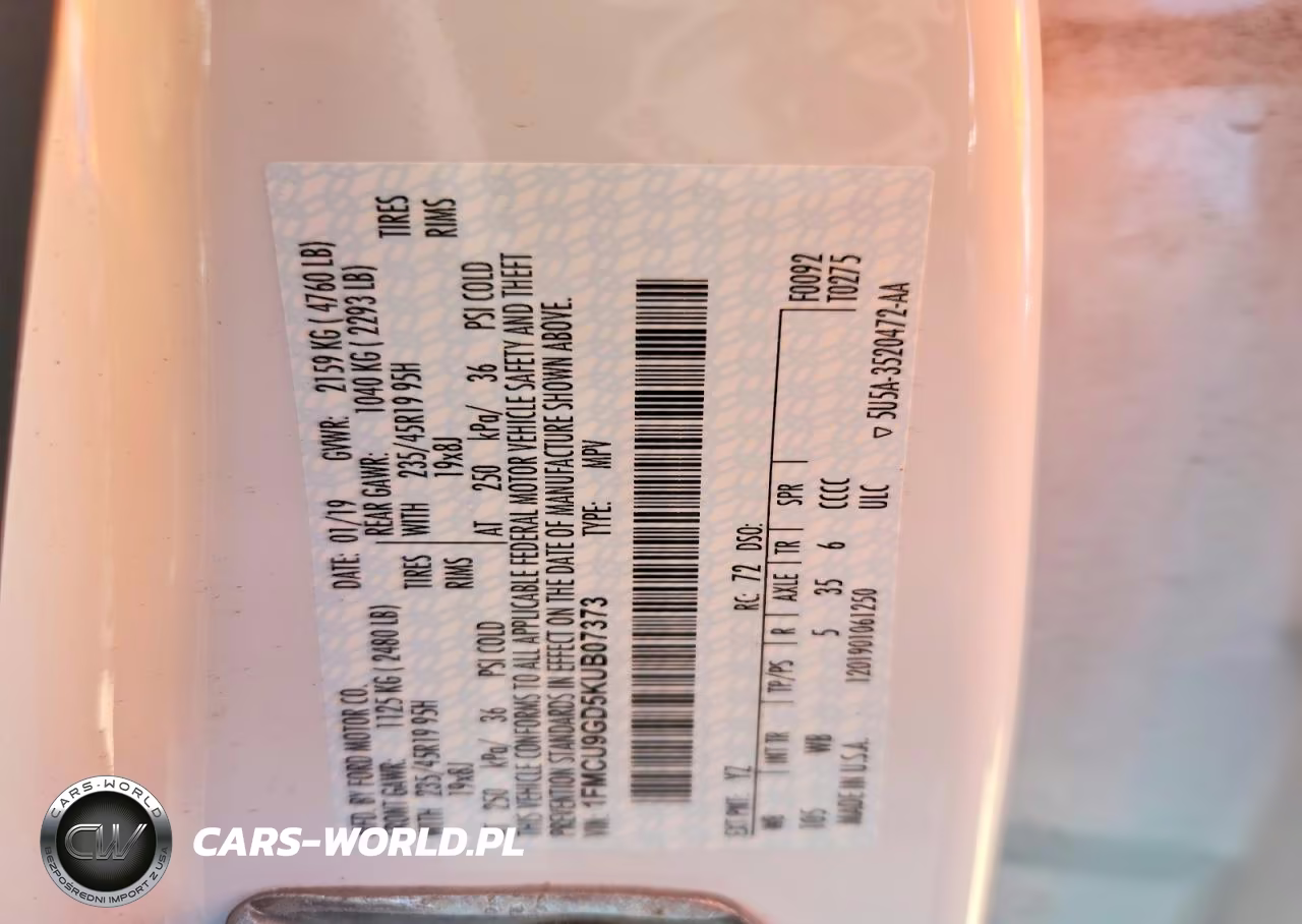2019 Ford Escape Se VIN:1FMCU9GD5KUB07373 - 13