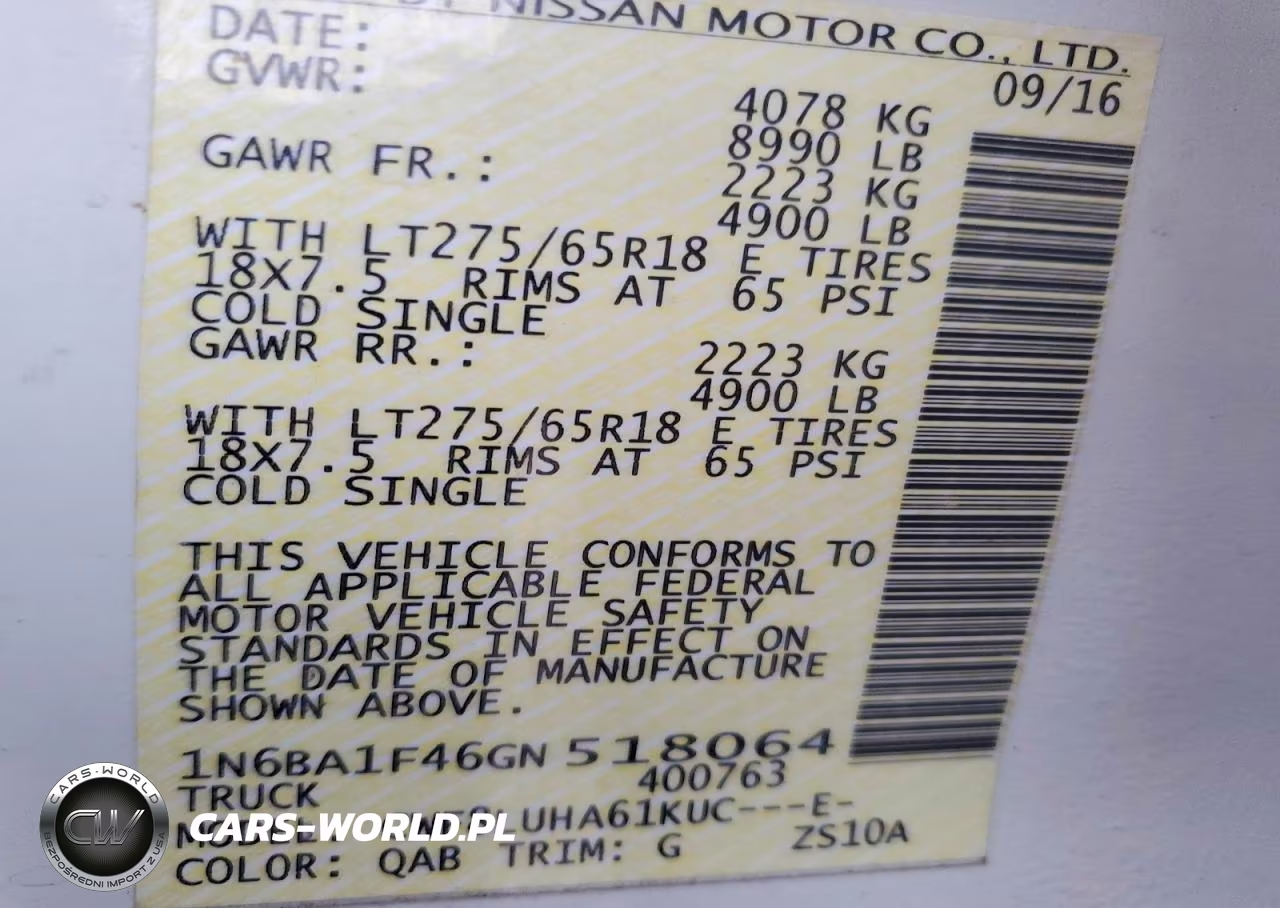 2016 Nissan Titan VIN:1N6BA1F46GN518064 - 12
