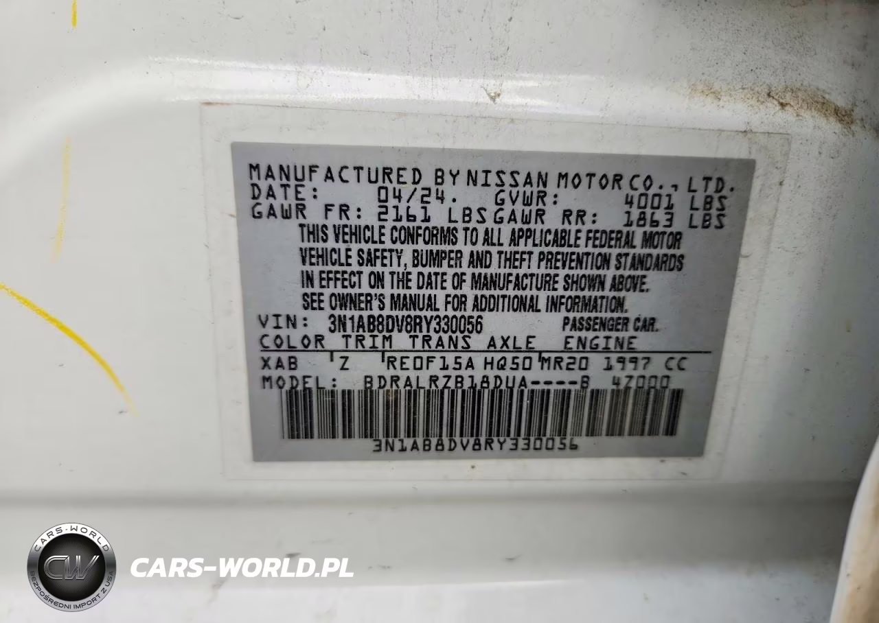 2024 Nissan Sentra Sr VIN:3N1AB8DV8RY330056 - 12