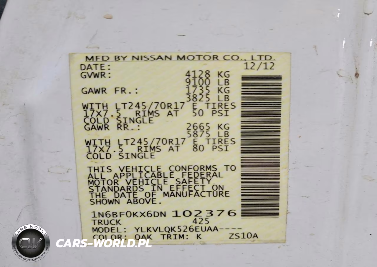 2013 Nissan Nv 2500 Hd S VIN:1N6BF0KX6DN102376 - 13