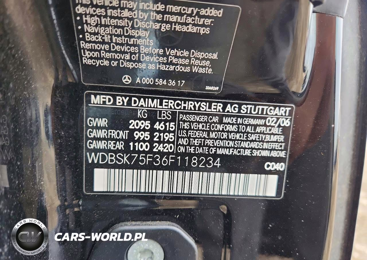 2006 Mercedes-Benz Sl 500 VIN:WDBSK75F36F118234 - 12