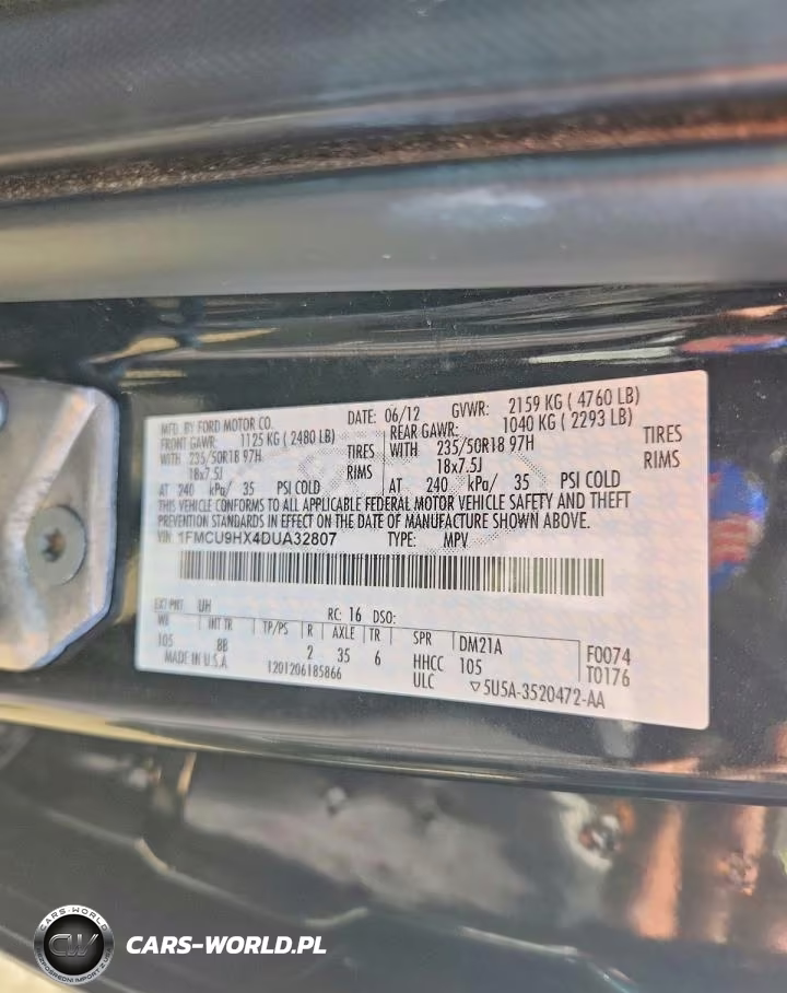 2013 Ford Escape Sel VIN:1FMCU9HX4DUA32807 - 12