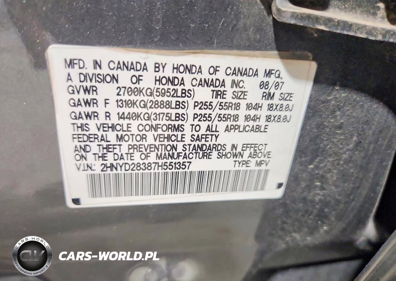 2007 Acura Mdx Technology VIN:2HNYD28387H551357 - 13