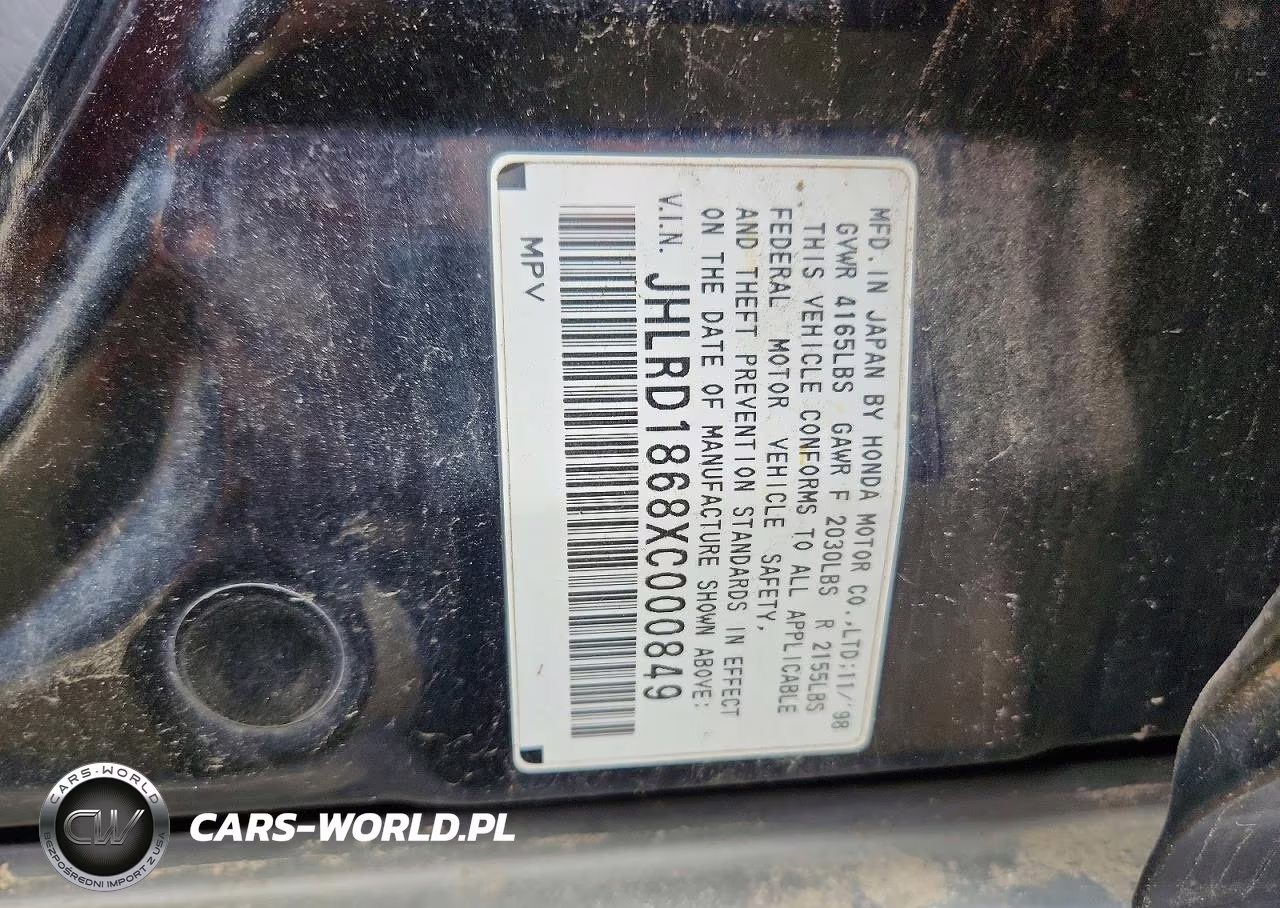 1999 Honda Cr-V Ex VIN:JHLRD1868XC000849 - 13