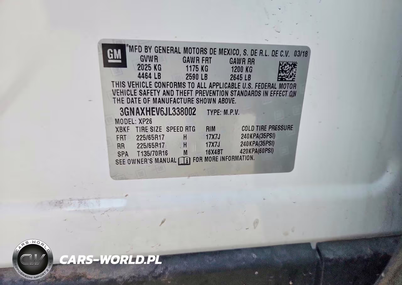 2018 Chevrolet Equinox Ls VIN:3GNAXHEV6JL338002 - 13