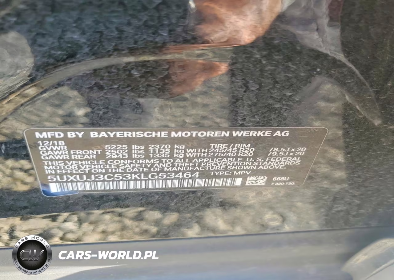 2019 BMW X4 xDrive30I VIN:5UXUJ3C53KLG53464 - 12