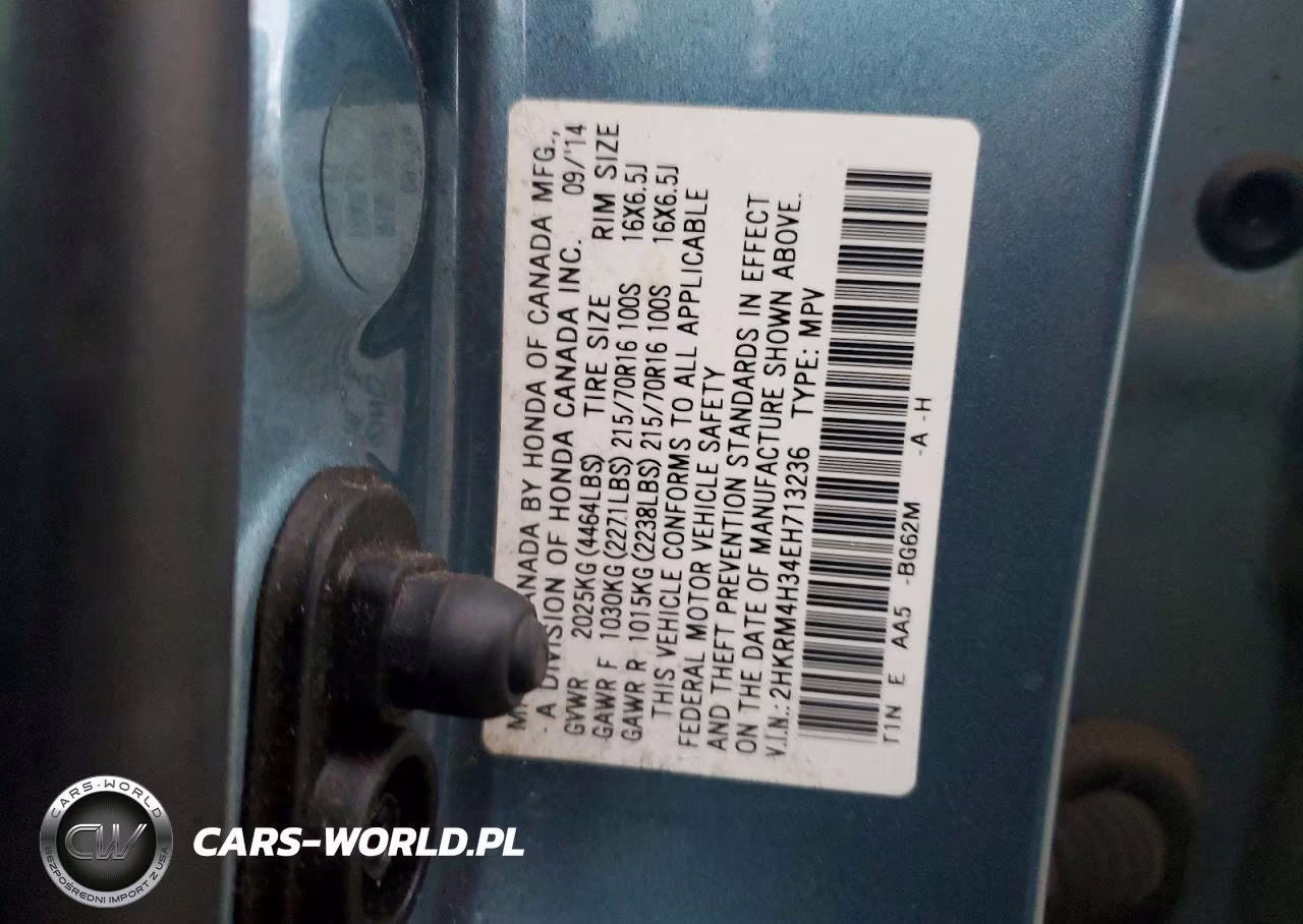 2014 Honda Cr-V Lx VIN:2HKRM4H34EH713236 - 13