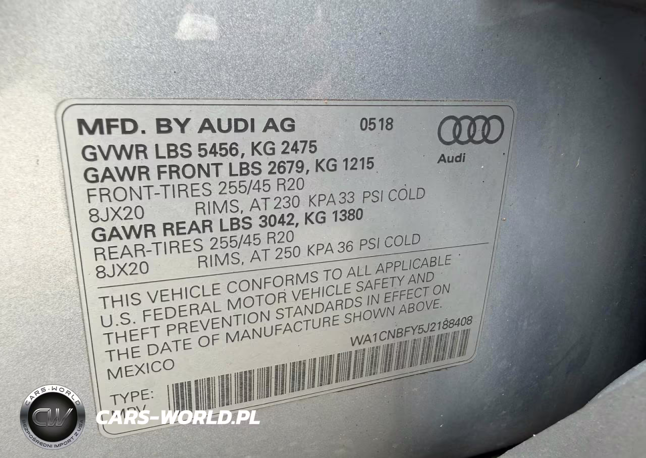 2018 Audi Q5 Prestige VIN:WA1CNBFY5J2188408 - 10