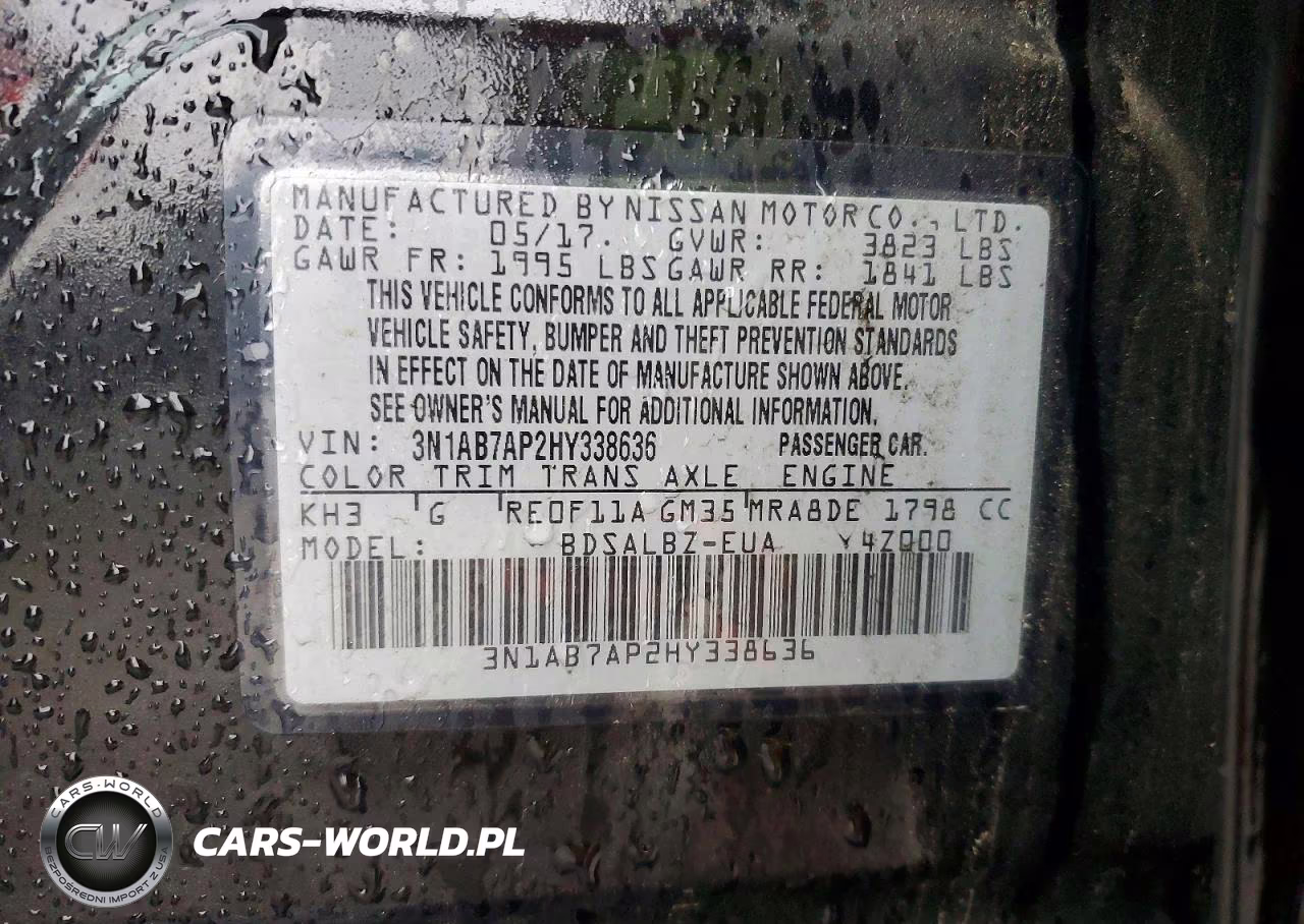 2017 Nissan Sentra S VIN:3N1AB7AP2HY338636 - 12