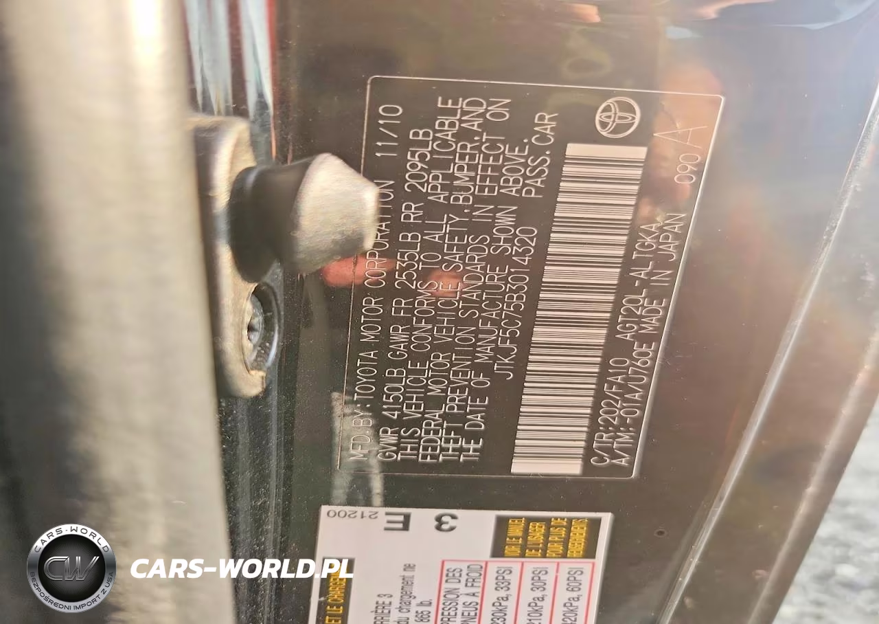 2011 Scion Tc Base VIN:JTKJF5C75B3014320 - 12