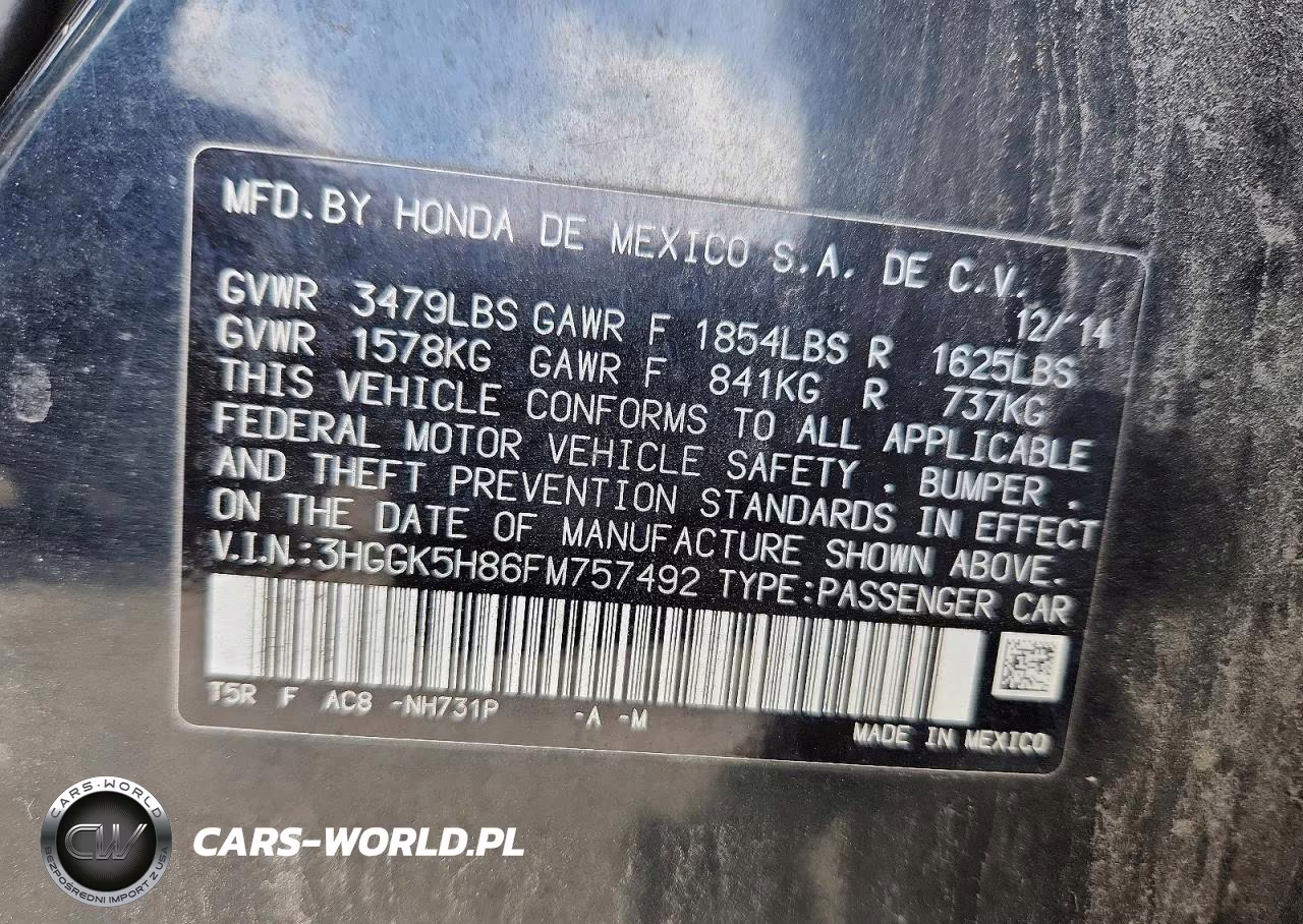 2015 Honda Fit Ex VIN:3HGGK5H86FM757492 - 12