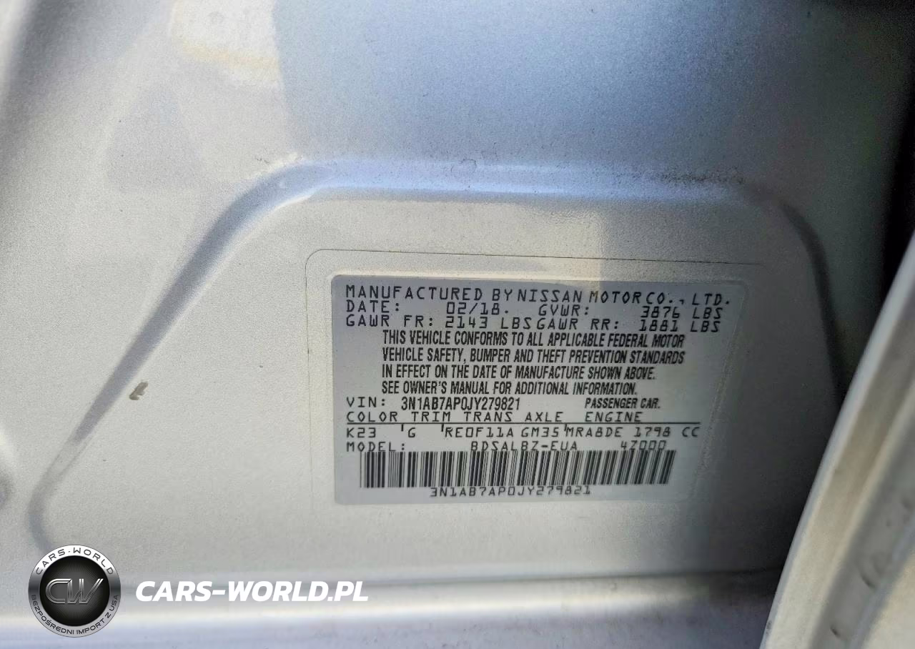 2018 Nissan Sentra S VIN:3N1AB7AP0JY279821 - 13