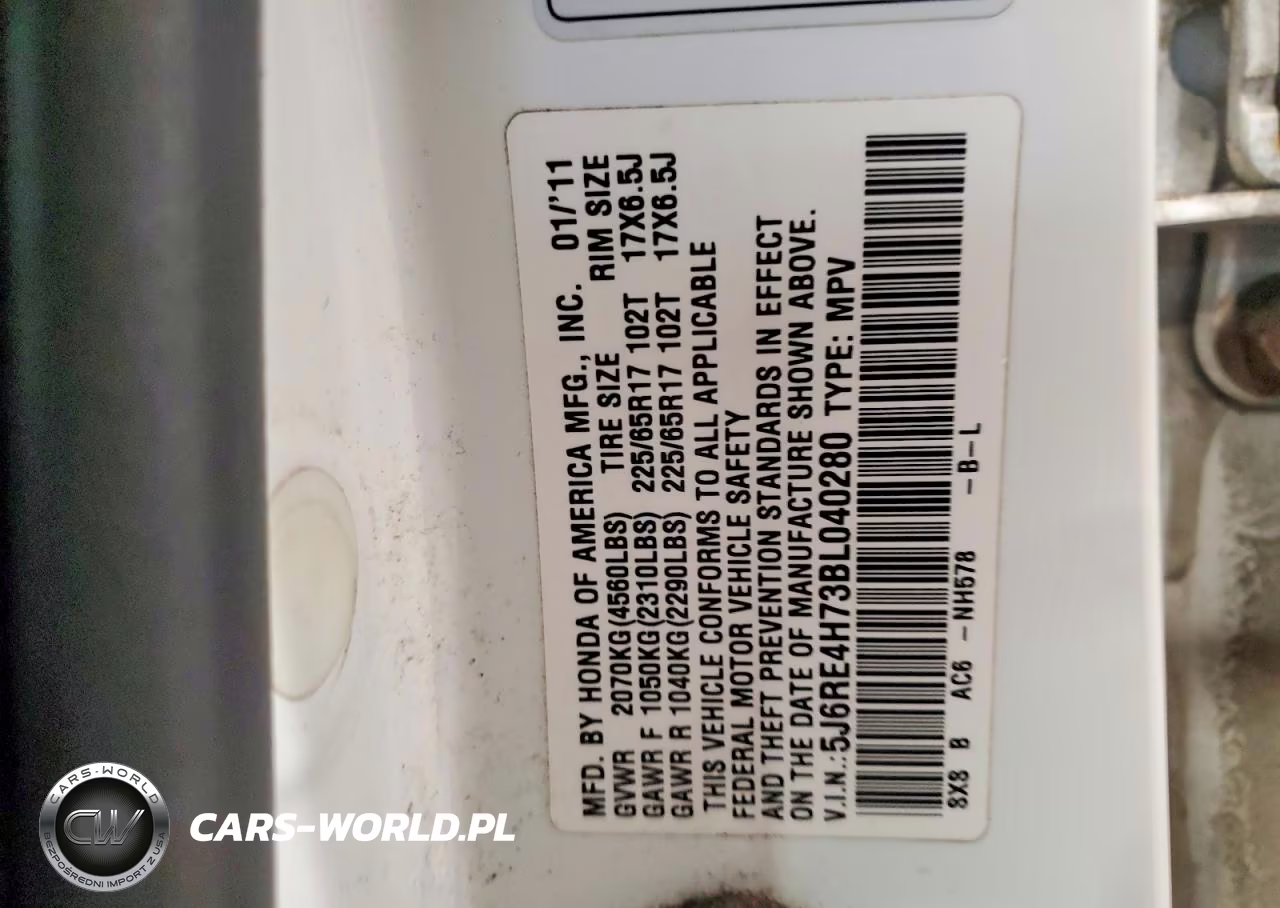 2011 Honda Cr-V Exl VIN:5J6RE4H73BL040280 - 13