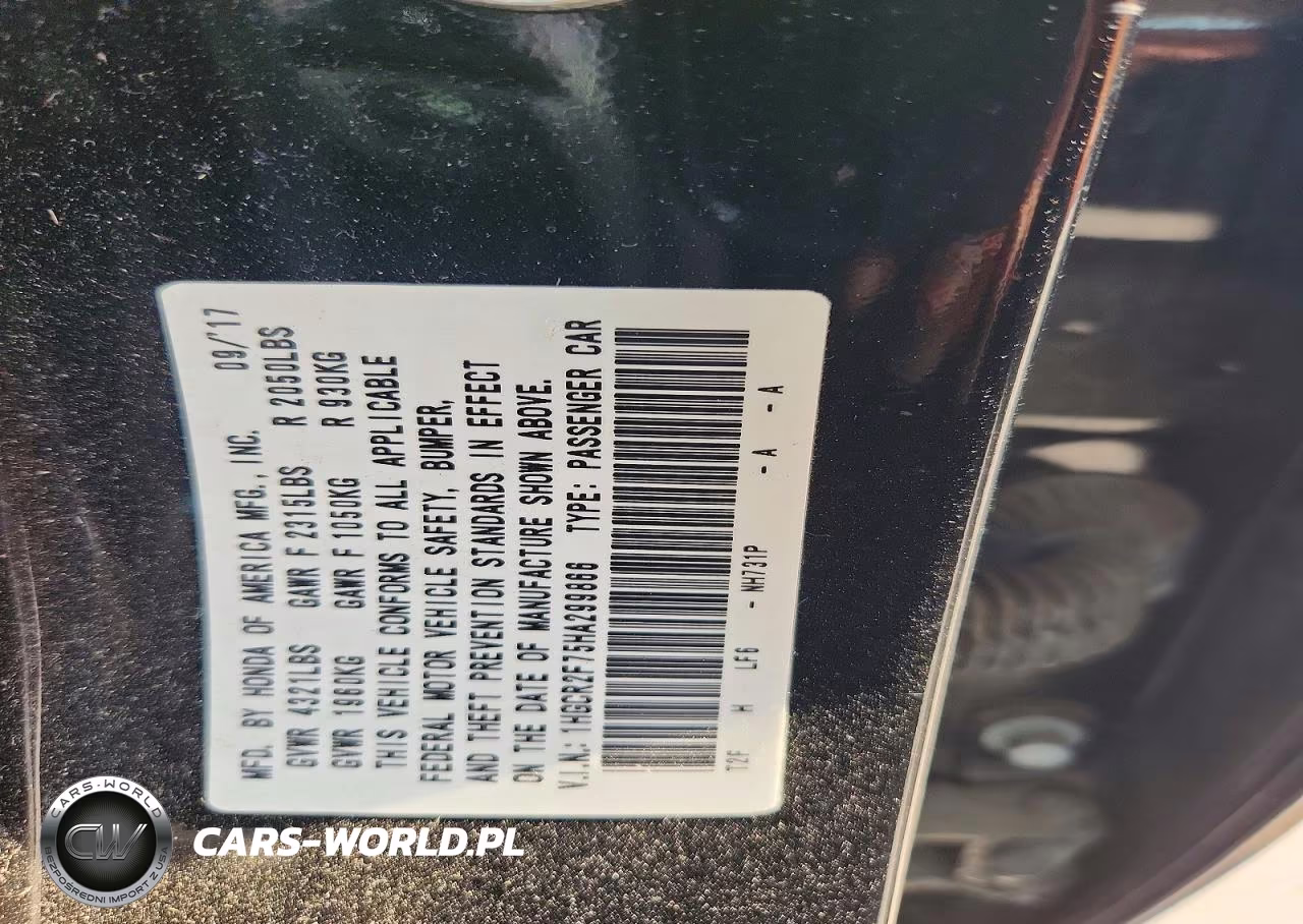 2017 Honda Accord Ex VIN:1HGCR2F75HA299866 - 12