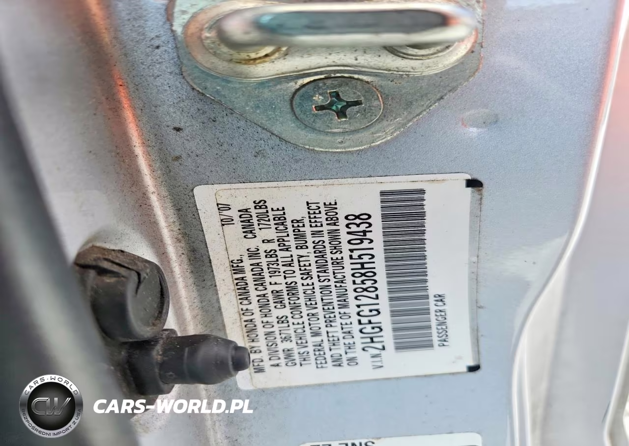 2008 Honda Civic Ex VIN:2HGFG12858H519438 - 12