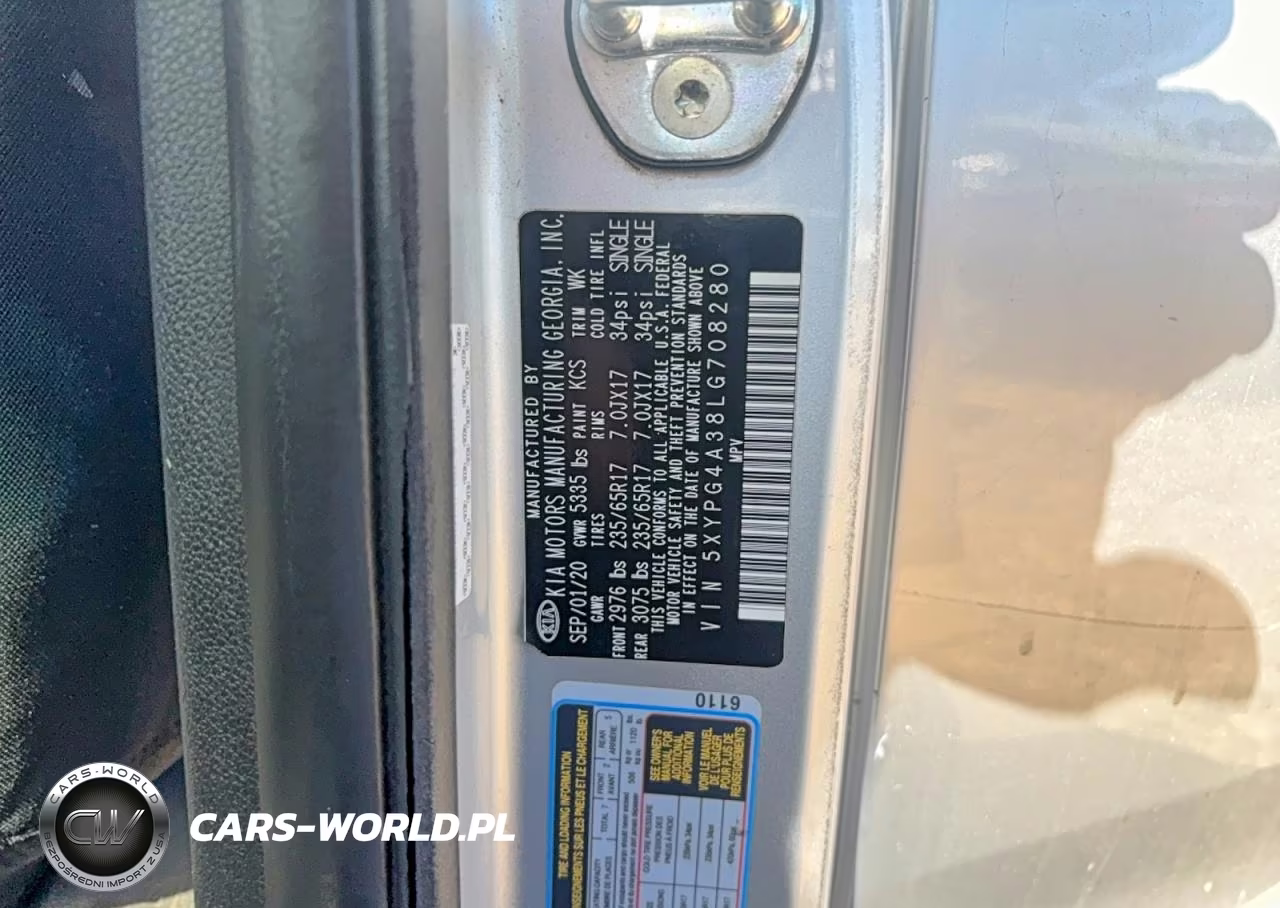 2020 Kia Sorento L VIN:5XYPG4A38LG708280 - 10