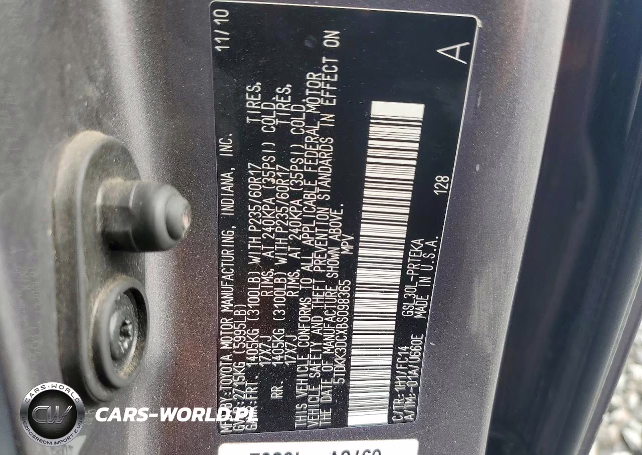 2011 Toyota Sienna Le VIN:5TDKK3DCXBS098365 - 13