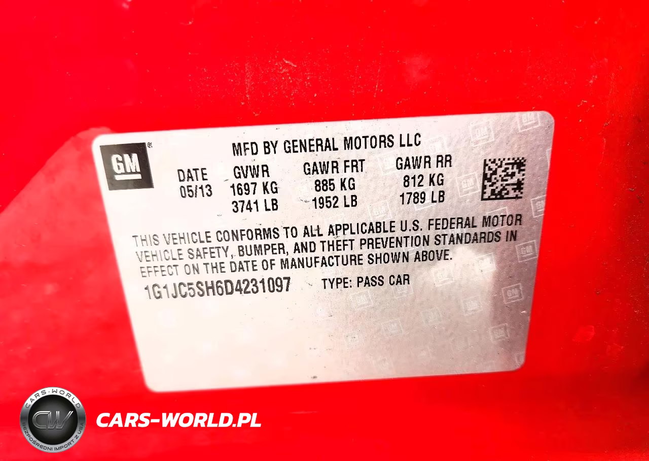 2013 Chevrolet Sonic Lt VIN:1G1JC5SH6D4231097 - 12
