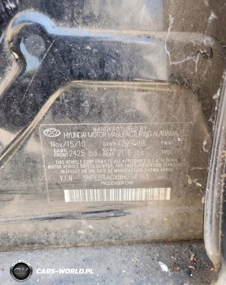 2011 Hyundai Sonata Gls VIN:5NPEB4ACXBH204763 - 12
