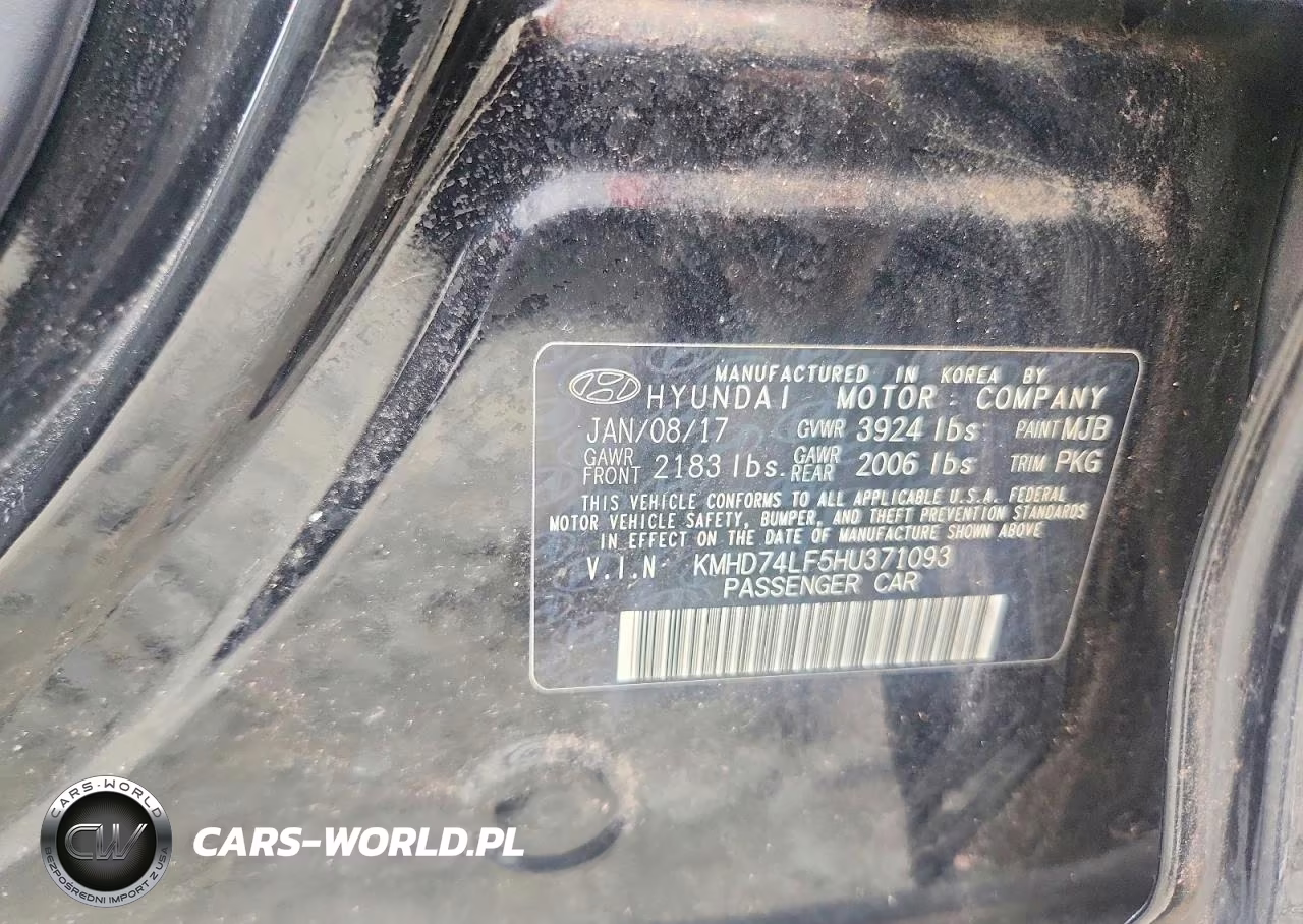 2017 Hyundai Elantra Se VIN:KMHD74LF5HU371093 - 12