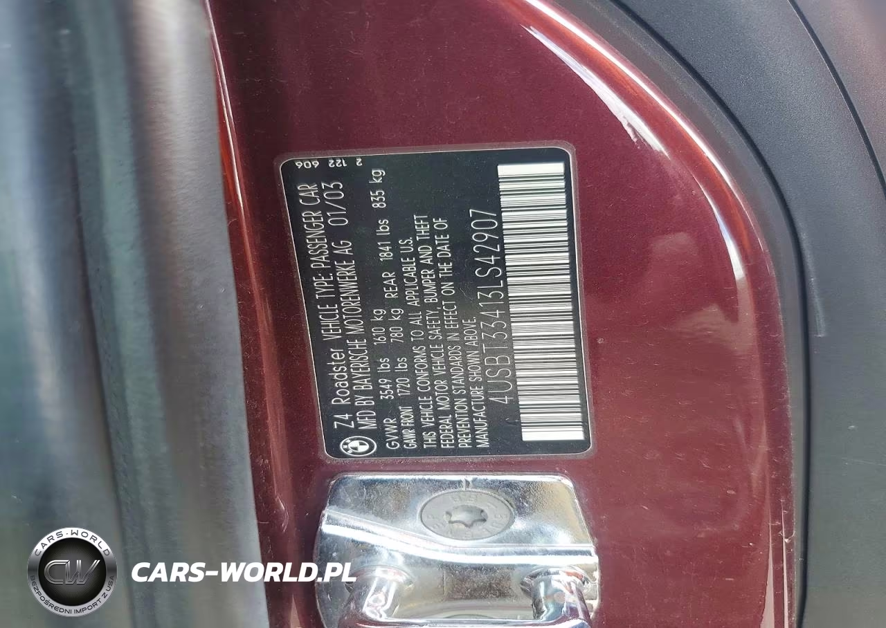 2003 BMW Z4 2.5 VIN:4USBT33413LS42907 - 12