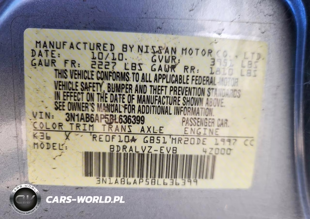 2011 Nissan Sentra 2.0 VIN:3N1AB6AP5BL636399 - 12