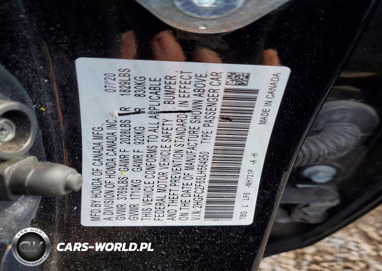 2020 Honda Civic Lx VIN:2HGFC2F65LH564950 - 12