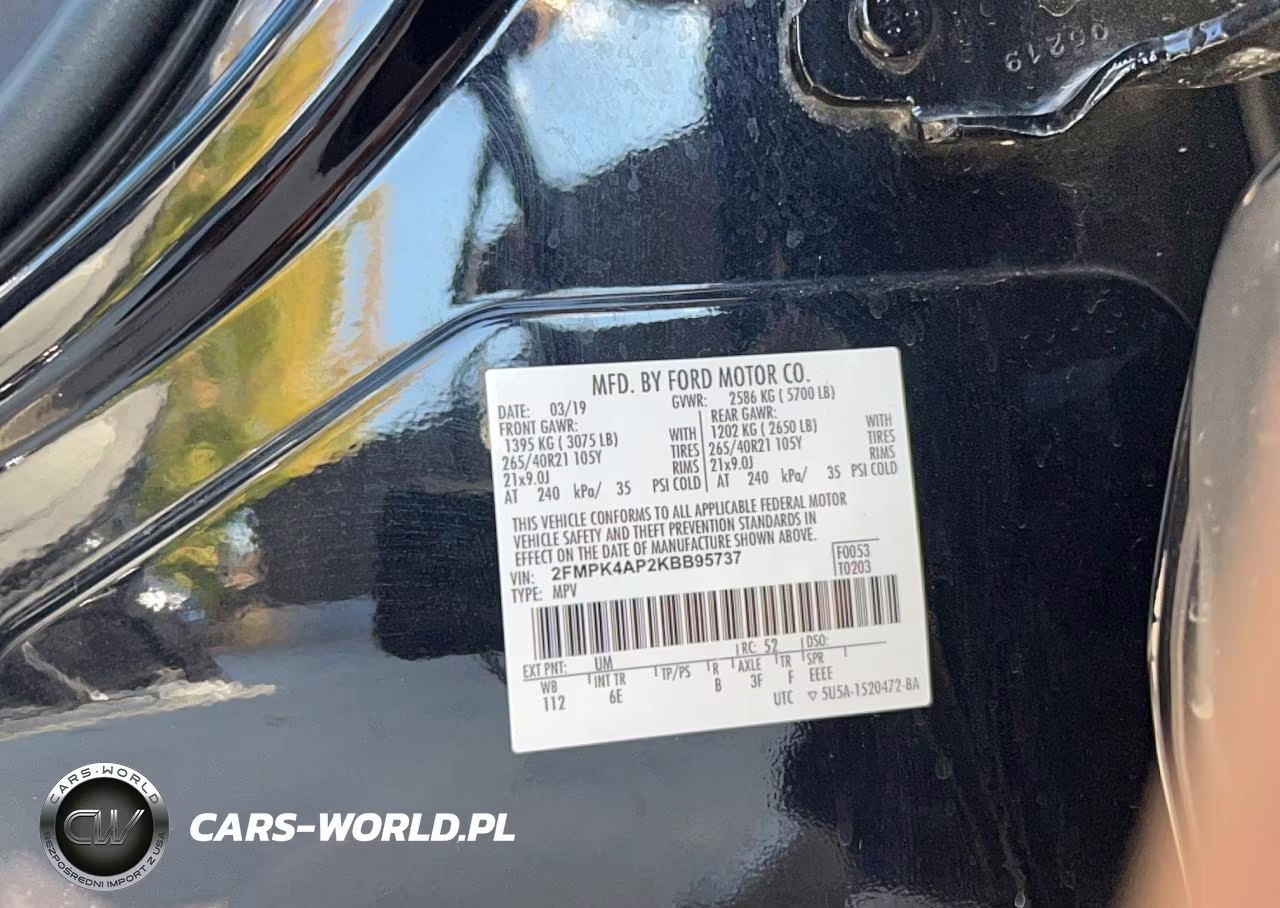 2019 Ford Edge St VIN:2FMPK4AP2KBB95737 - 10