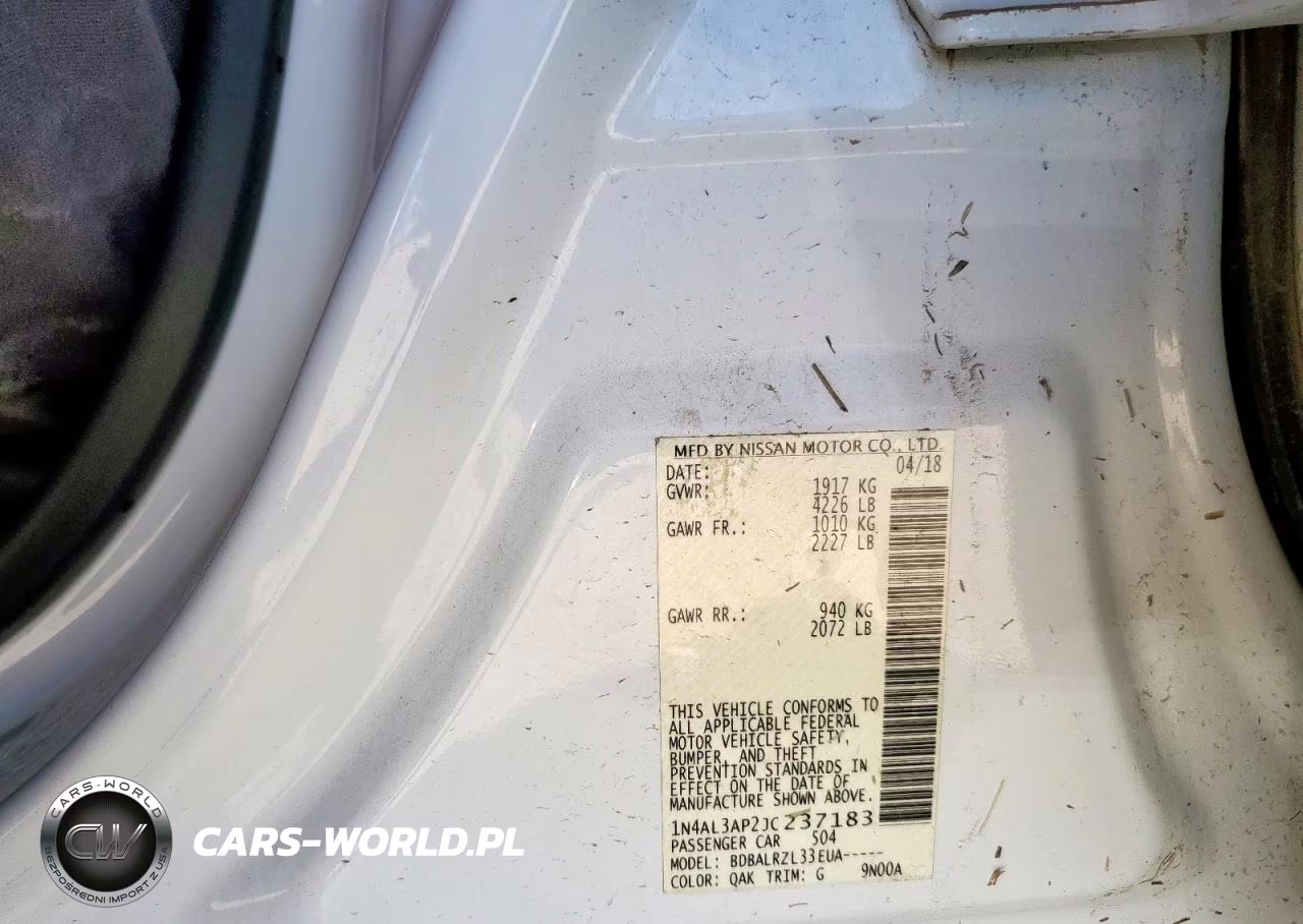 2018 Nissan Altima 2.5 VIN:1N4AL3AP2JC237183 - 12