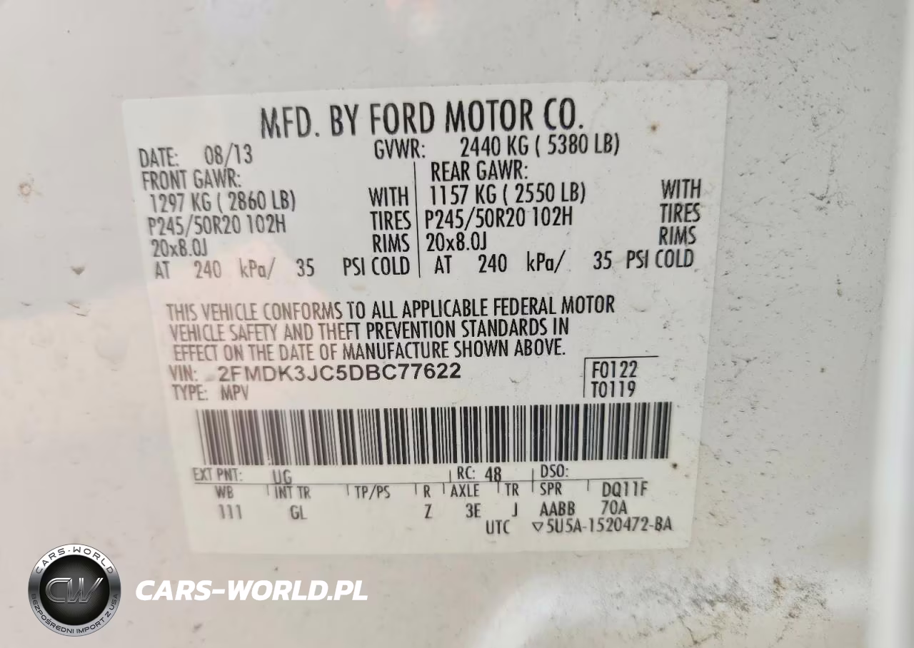 2013 Ford Edge Sel VIN:2FMDK3JC5DBC77622 - 13