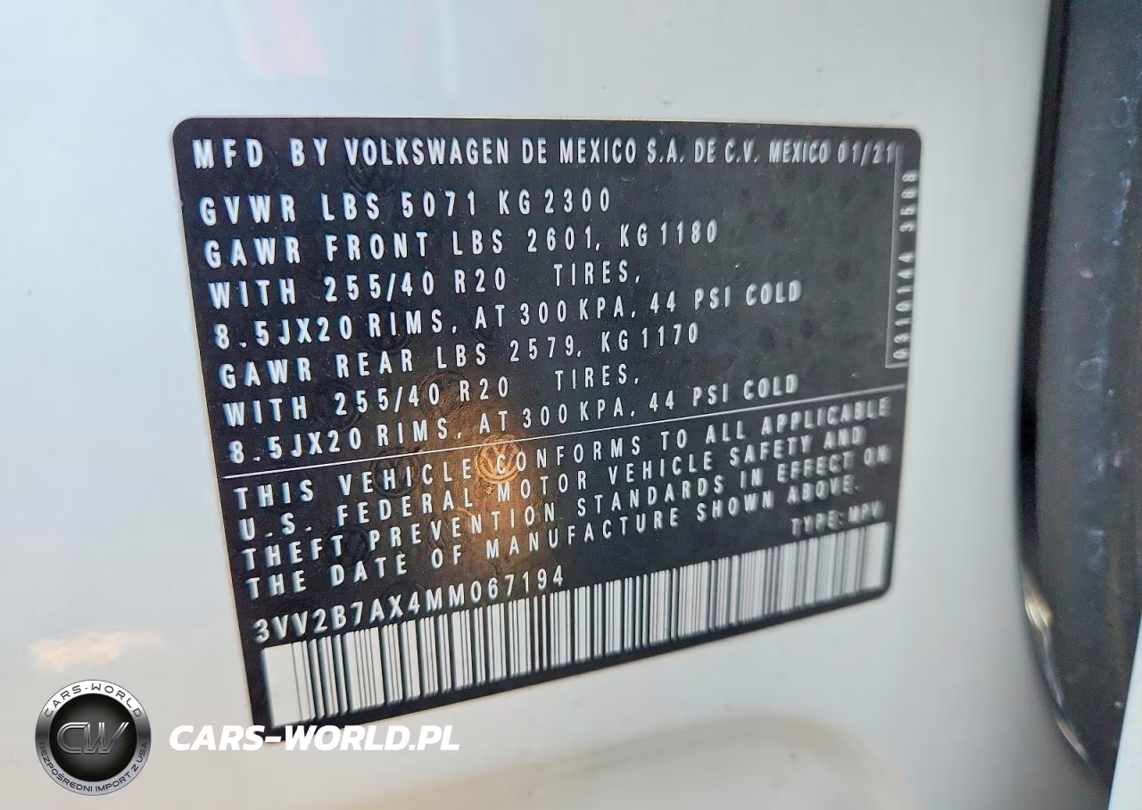 2021 Volkswagen Tiguan Se VIN:3VV2B7AX4MM067194 - 13