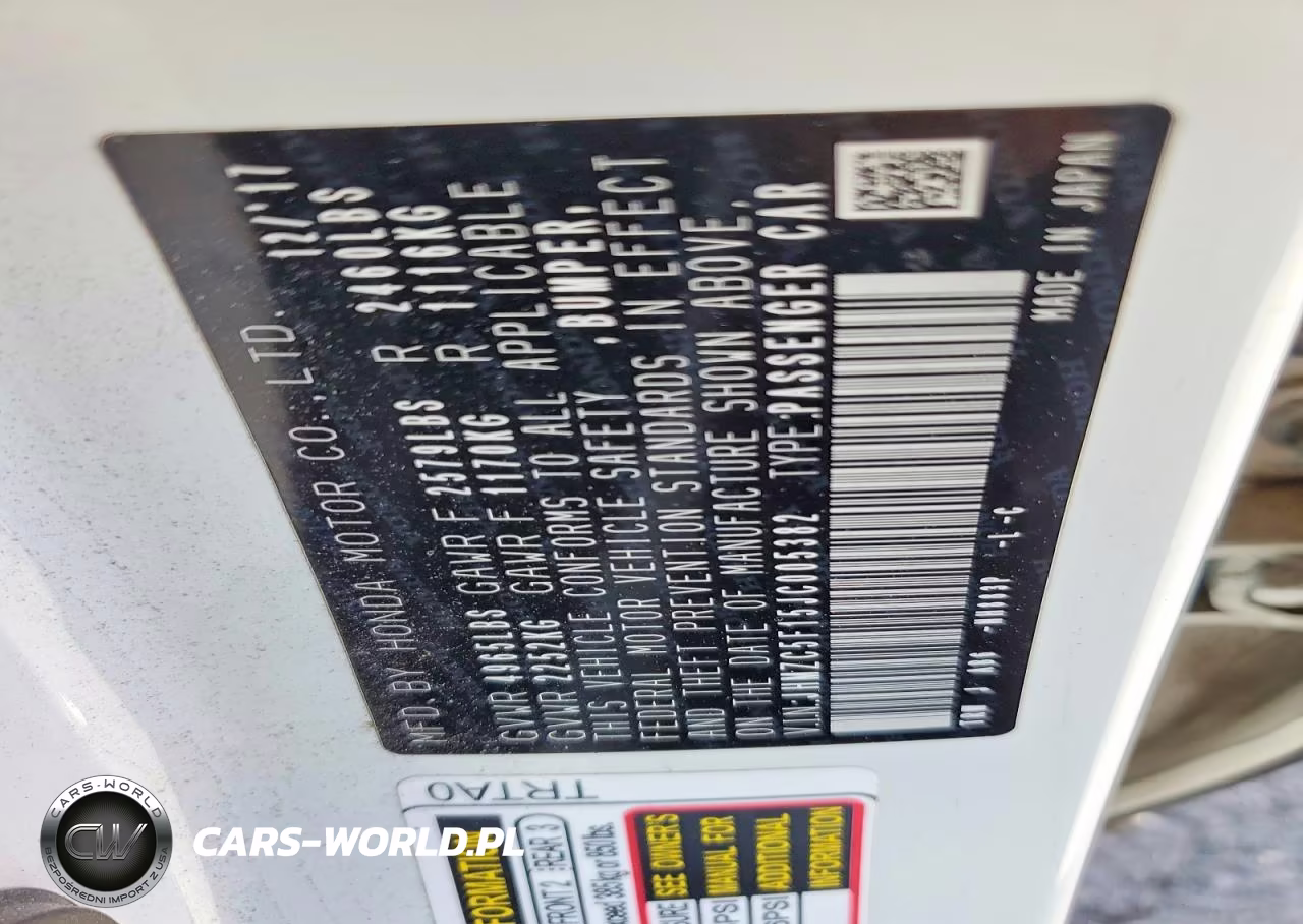 2018 Honda Clarity VIN:JHMZC5F15JC005382 - 12