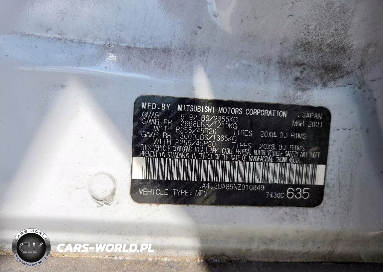 2022 Mitsubishi Outlander Se VIN:JA4J3UA85NZ010849 - 13