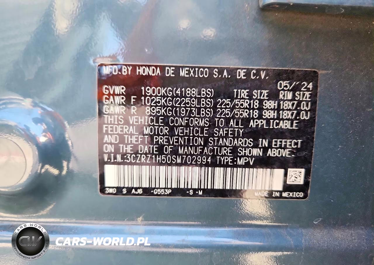 2025 Honda Hr-V Sport VIN:3CZRZ1H50SM702994 - 13