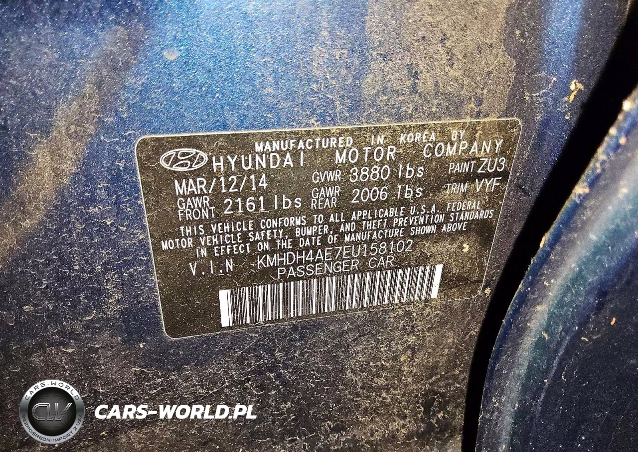 2014 Hyundai Elantra Se VIN:KMHDH4AE7EU158102 - 12