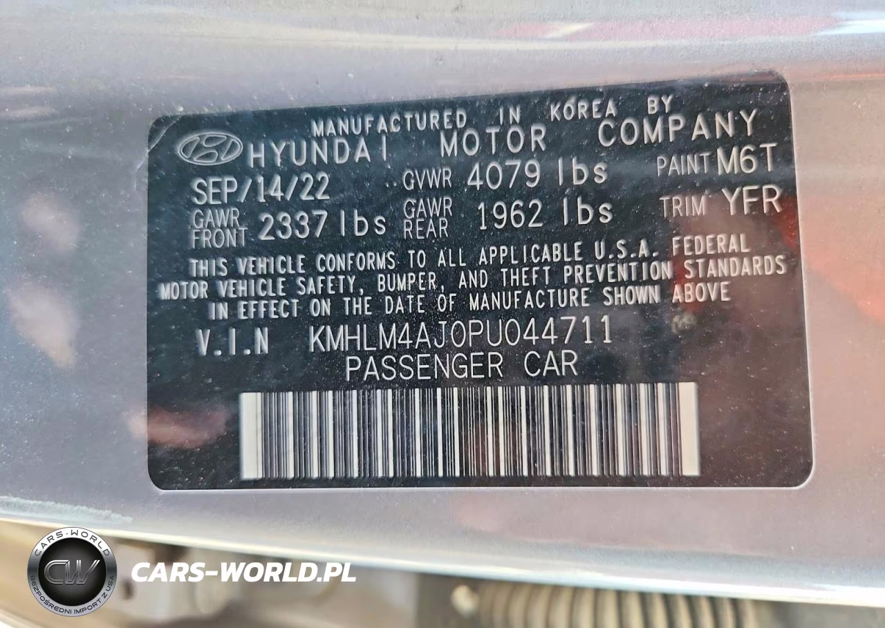 2023 Hyundai Elantra Blue VIN:KMHLM4AJ0PU044711 - 12