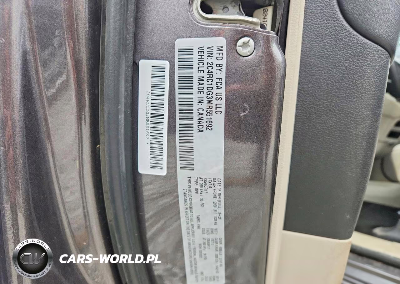 CHRYSLER VOYAGER VIN:2C4RC1DG3MR551692 - 13