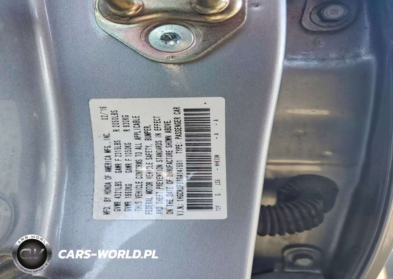 2016 Honda Accord Exl VIN:1HGCR2F96GA147661 - 12
