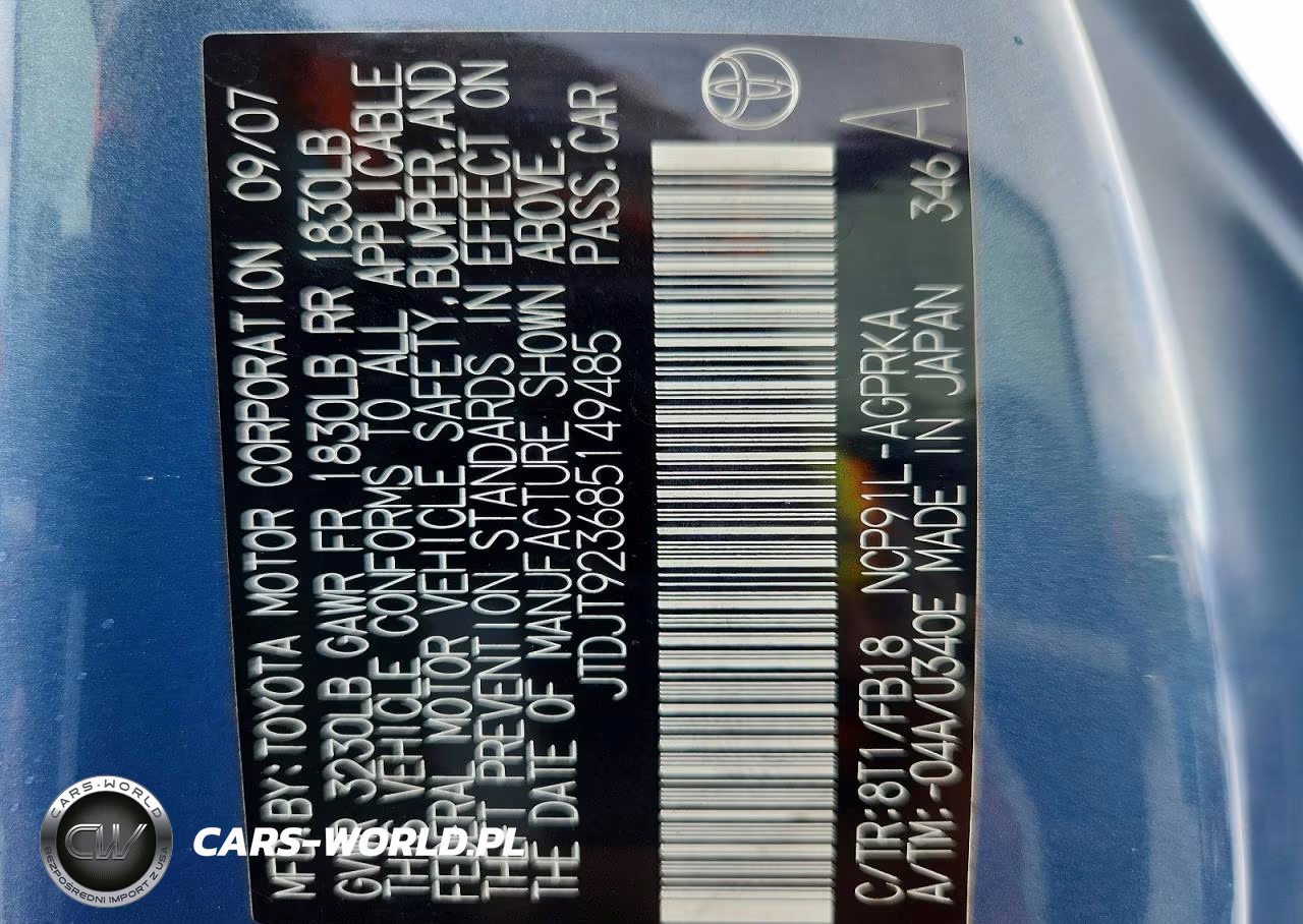2008 Toyota Yaris Base VIN:JTDJT923685149485 - 12