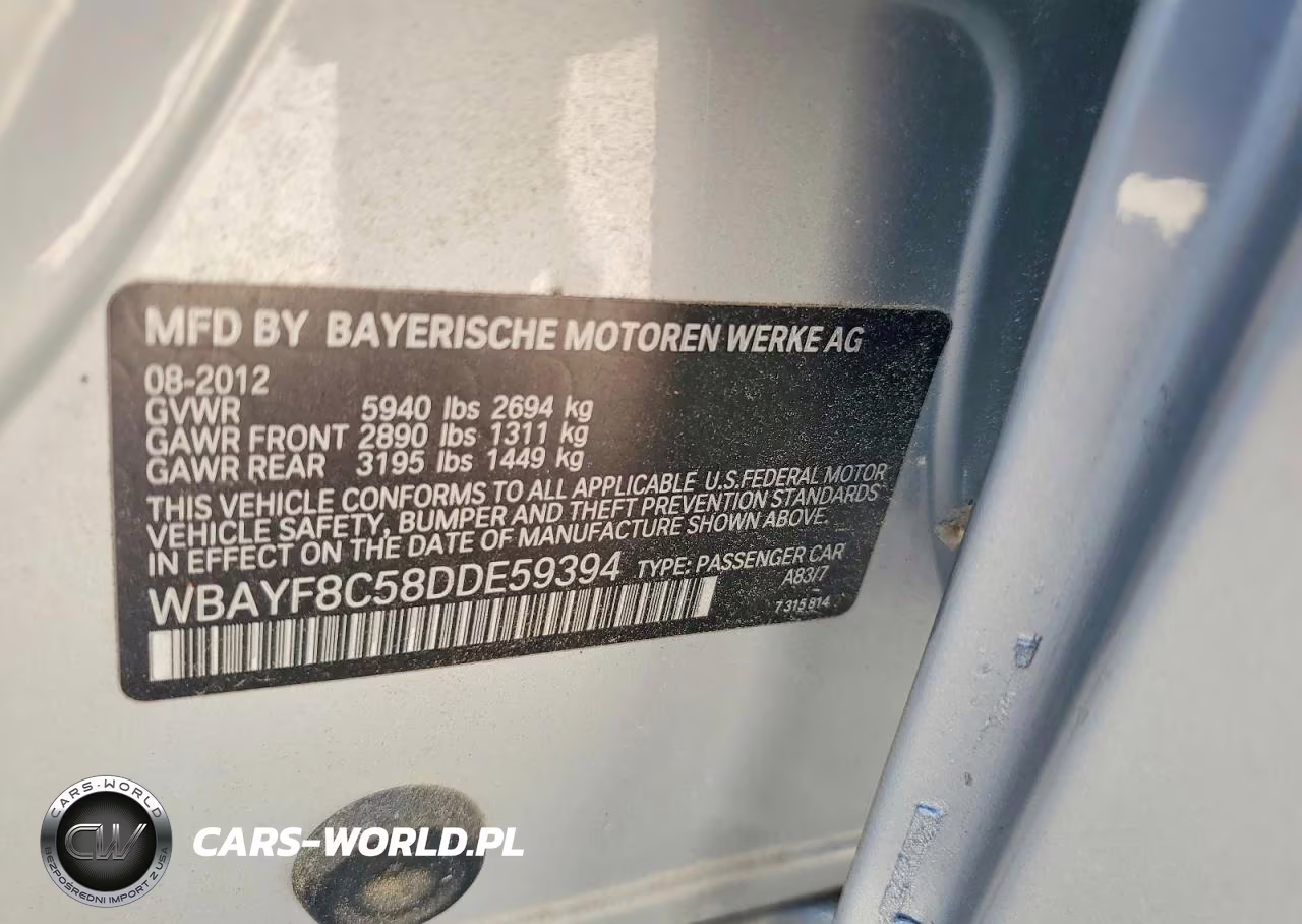 2013 BMW 750 Lxi VIN:WBAYF8C58DDE59394 - 13