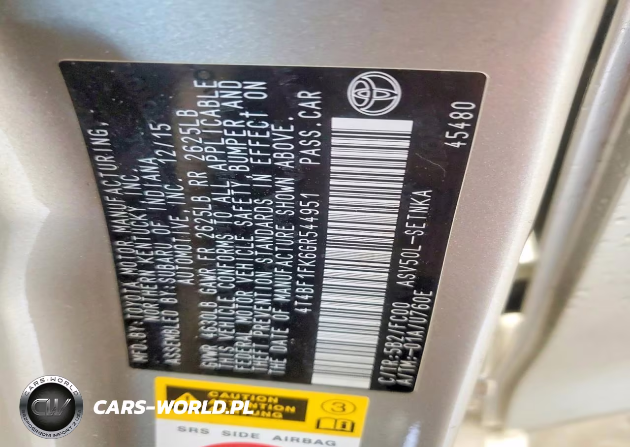 2016 Toyota Camry Le VIN:4T4BF1FK6GR544951 - 12