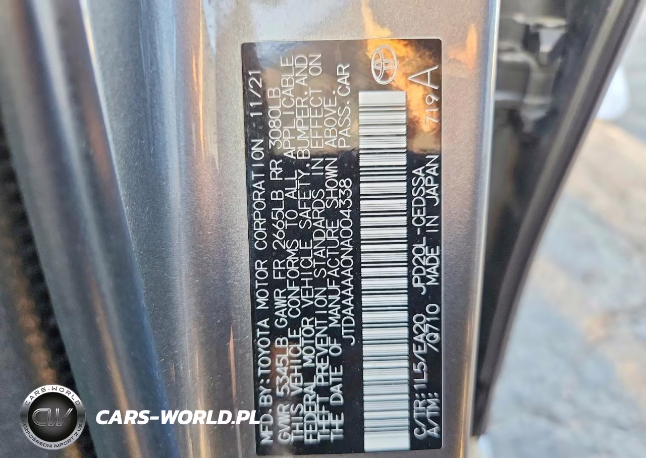 2022 Toyota Mirai Xle VIN:JTDAAAAA0NA004338 - 12