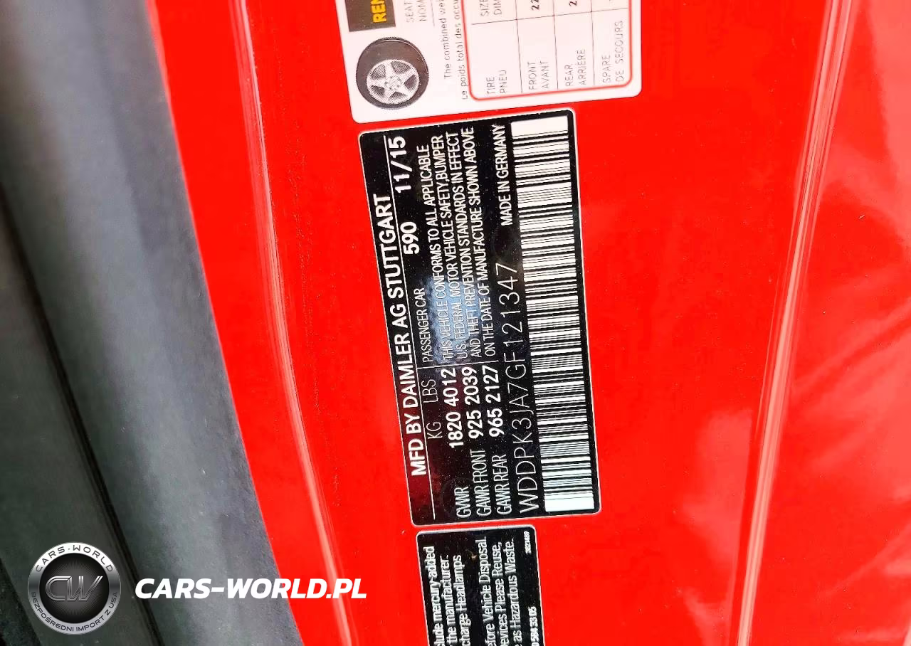 2016 Mercedes-Benz Slk 300 VIN:WDDPK3JA7GF121347 - 12