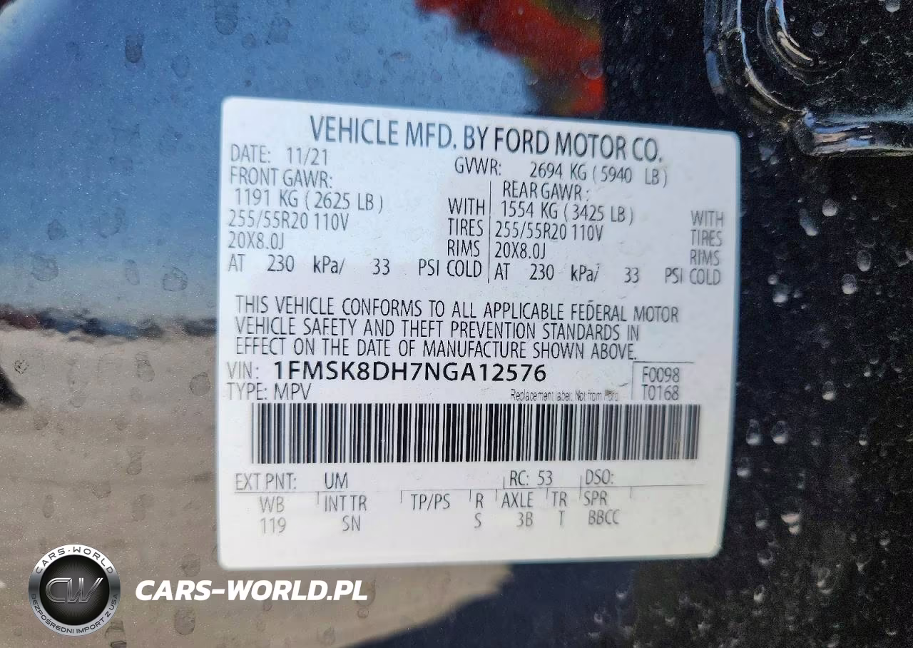 2022 Ford Explorer Xlt VIN:1FMSK8DH7NGA12576 - 13